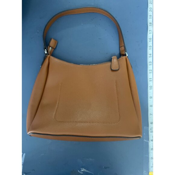 Guess Brown Faux Leather Handbag With Top Zipper Closure & Single Strap apurde - Picture 4 of 8